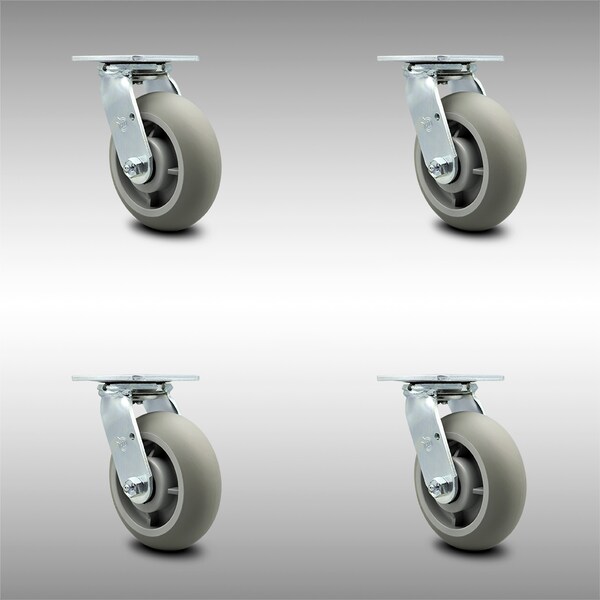 Cambro Meal Delivery Cart Caster Set - 4 Swivel No Brake -